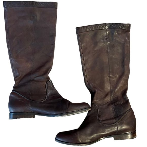 Frye Cindy Slouch Brown Boots Size 7.5 , leather is so soft!! - Picture 3 of 16